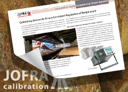 commercial oven temperature sensor calibration